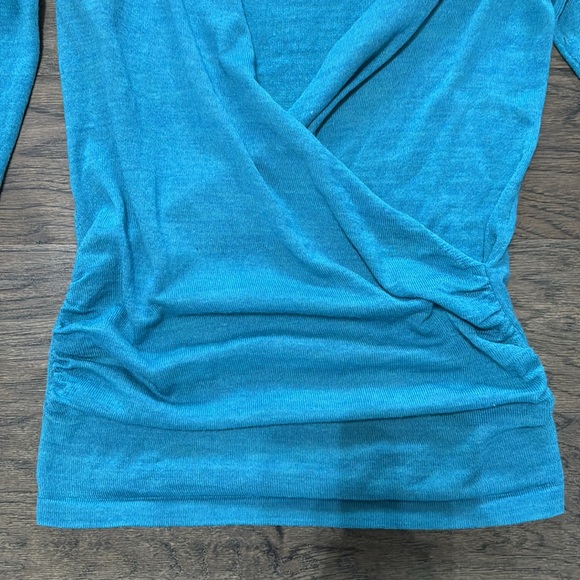 Beautiful teal wrap sweater - Picture 3 of 4